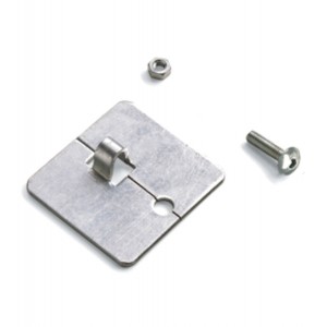 Kit di 2 piedini in acciaio per scaffale porta contenitori