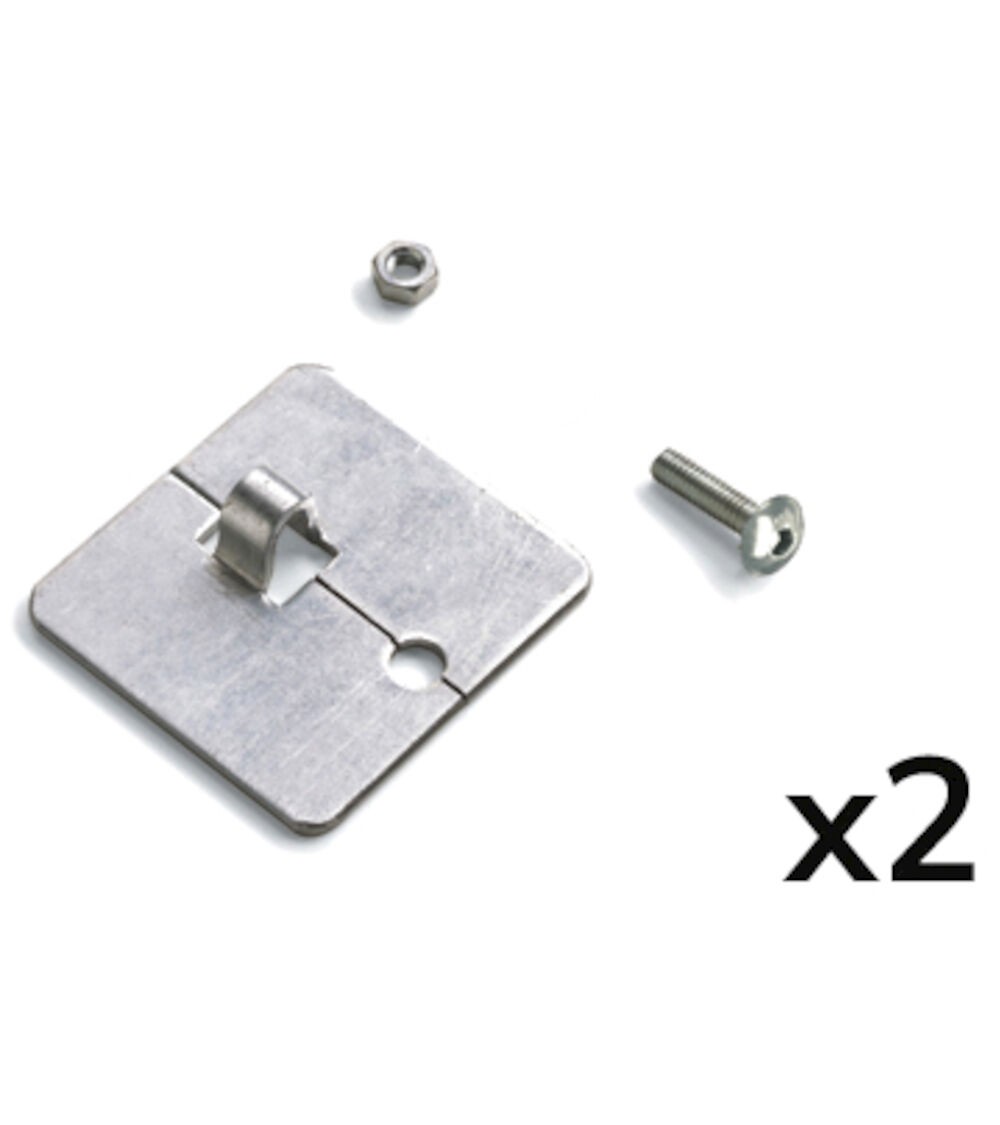 Kit di 2 piedini in acciaio per scaffale porta contenitori