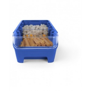 Kit 12 guide con divisori e frontalini per contenitori RK Box Air per scaffale a 5 piani