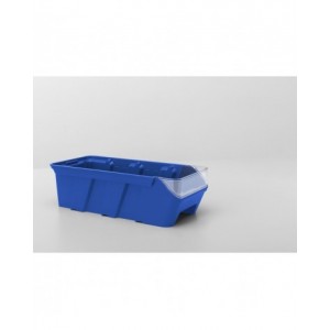 Scaffale a 5 ripiani grigio chiaro con 12 contenitori RK Box Air antracite, L496 x P304 x H546 mm