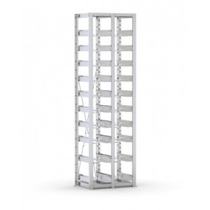 Scaffale vuoto per contenitori mis. 3/3A2, L634 x P421 x H2003 mm