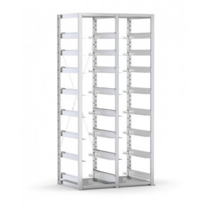 Scaffale vuoto per cassette 600x400 mm, L1010 x P621 x H2003 mm