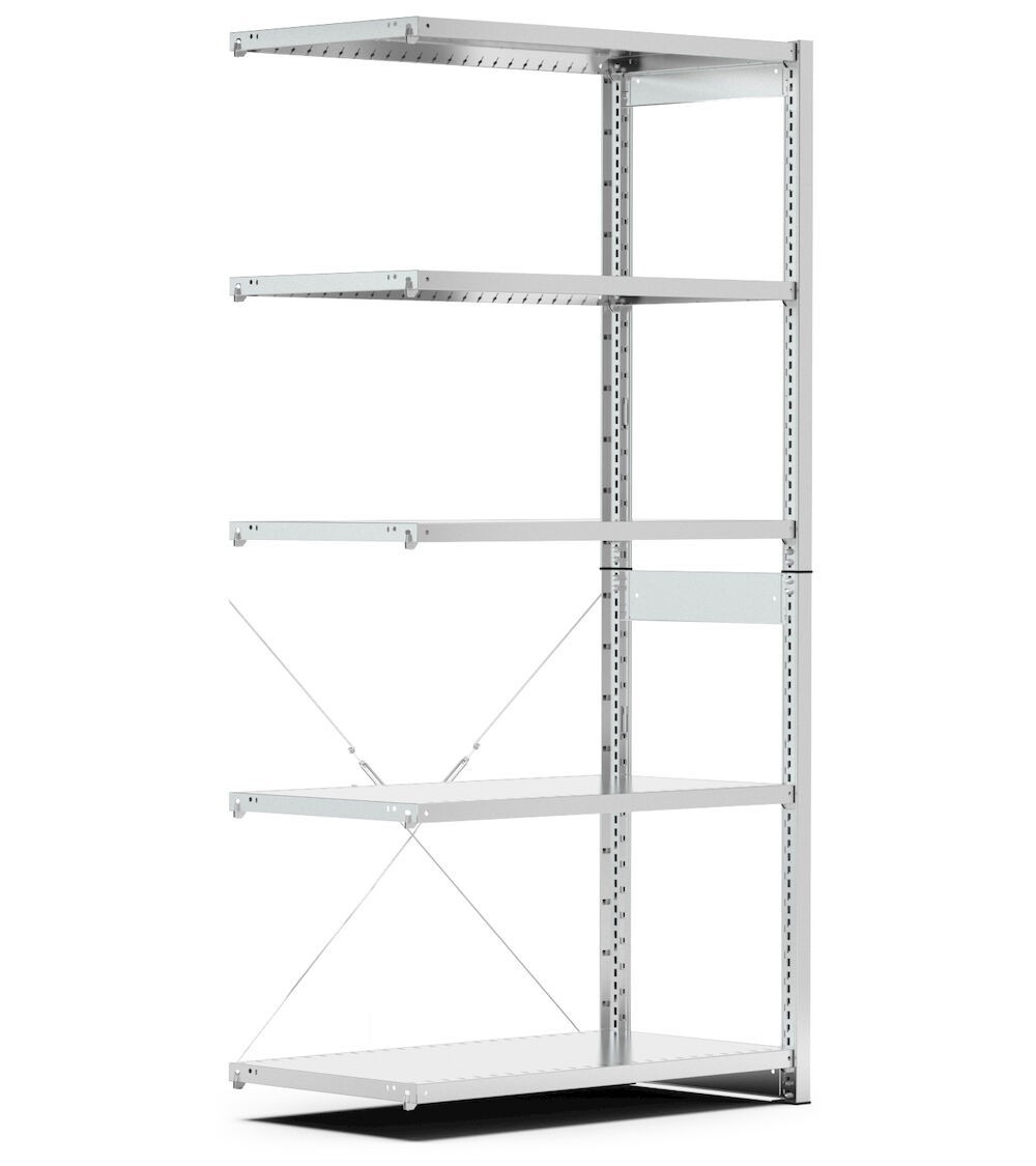 Scaffale aggiuntivo con 5 ripiani, L1028 x P821 x H2011 mm