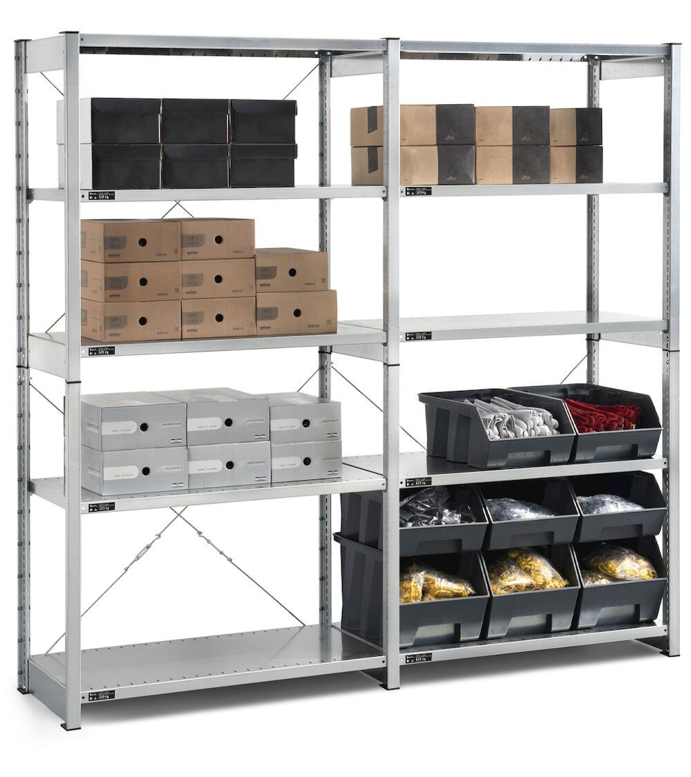 Scaffalatura ad incastro, L2071 x P521 x H2011 mm