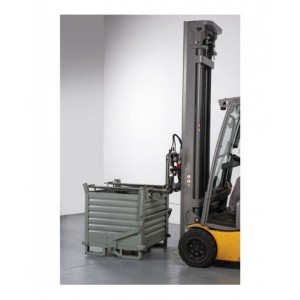 Contenitore industriale con fondo apribile a rulli, L1000 x P800 x H800 mm