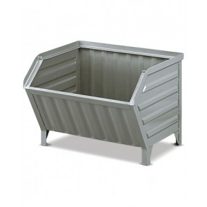 Contenitore industriale con apertura a bocca di lupo, L800 x P700 x H600 mm