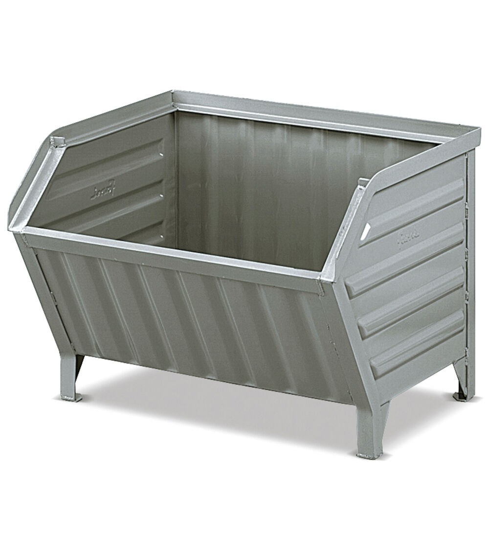 Contenitore industriale con apertura a bocca di lupo, L800 x P700 x H600 mm