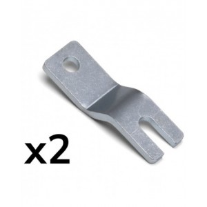 Kit 2 staffe di fissaggio a parete per scaffale componibile, L24 x P20 x H79 mm