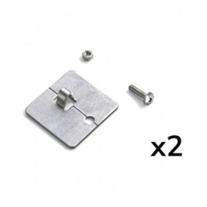 Kit di 2 piedini in acciaio per scaffale porta contenitori