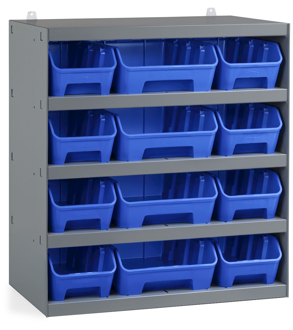 Rayonnage avec 12 bacs RK Box Air, L500 x P300 x H545 mm