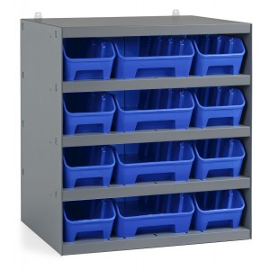 Rayonnage avec 12 bacs RK Box Air, L500 x P400 x H545 mm