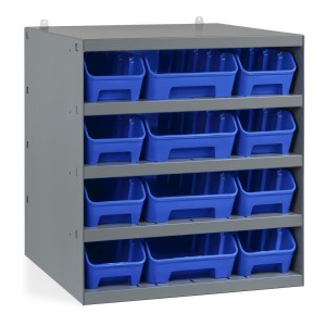 Scaffale con 12 contenitori RK Box Air, L500 x P500 x H545 mm