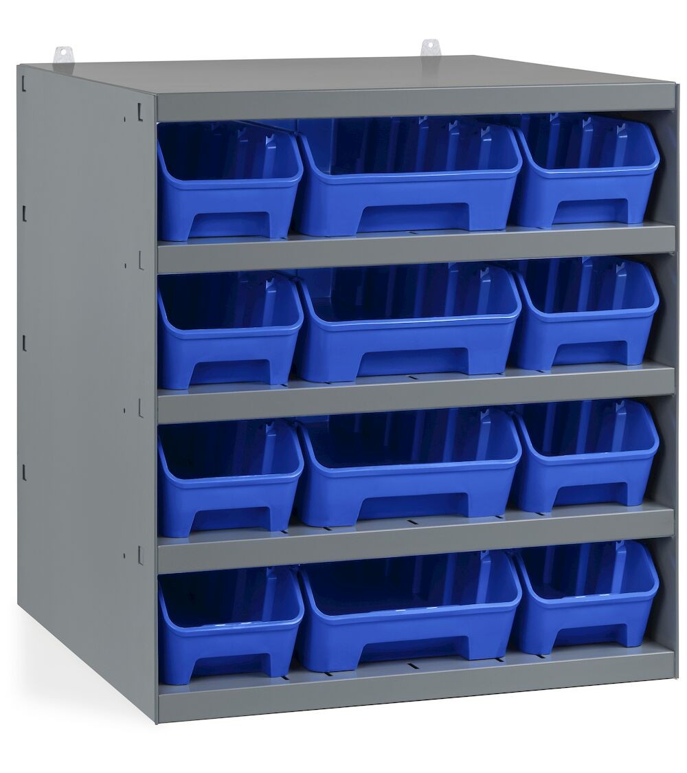 Regal mit 12 Behältern RK Box Air, B500 x T500 x H545 mm