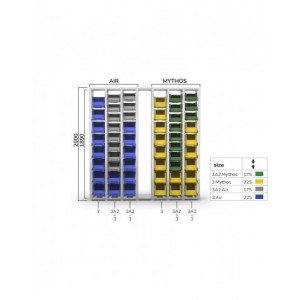 Campata aggiuntiva per scaffale, L310 x P421 x H2003 mm