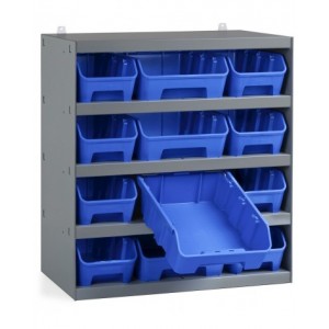 Scaffale con 12 contenitori RK Box Air, L500 x P300 x H545 mm