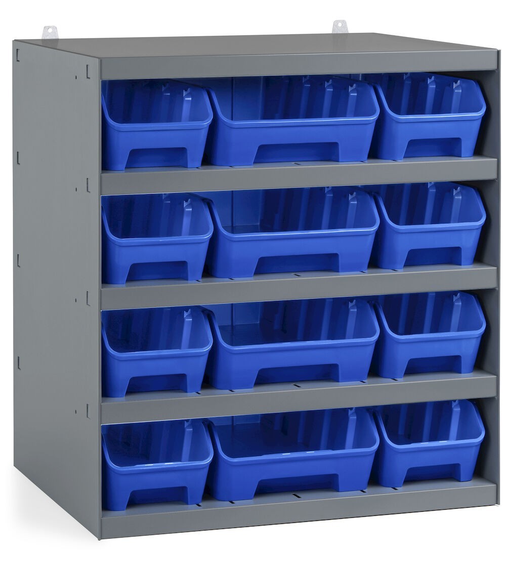 Scaffale con 12 contenitori RK Box Air, L500 x P400 x H545 mm