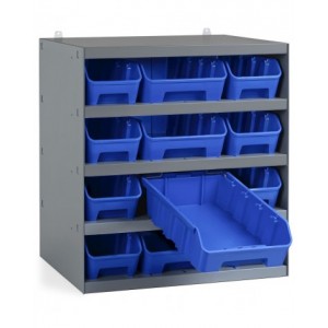 Scaffale con 12 contenitori RK Box Air, L500 x P400 x H545 mm