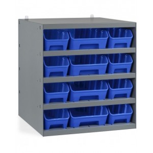 Scaffale con 12 contenitori RK Box Air, L500 x P500 x H545 mm