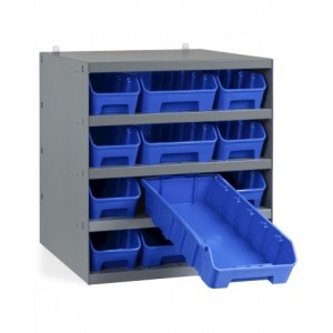 Scaffale con 12 contenitori RK Box Air, L500 x P500 x H545 mm