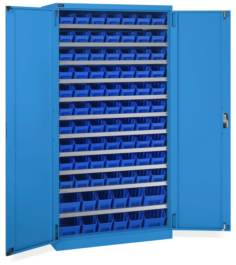 Armadio con 82 contenitori RK Box Air, L1023 x P555 x H2000 mm, blu