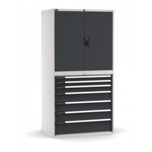 Armadio portautensili a 7 cassetti e 3 piani regolabili, L1020 x P726 x H2000 mm