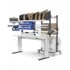 Tubo porta bobina con staffe, L985 x P146 x H150 mm