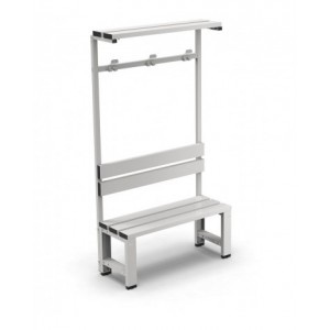 Panchina singola a 3 doghe con schienale, L1000 x P406 x H1900 mm