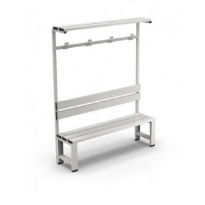 Panchina singola a 3 doghe con schienale, L1500 x P406 x H1900 mm