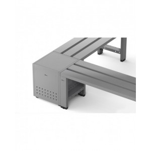 Panchina singola a 3 doghe con schienale, L1500 x P406 x H1900 mm