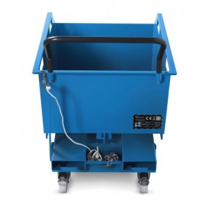 Benna ribaltabile portarottami con ruote, capacità 300 Lt