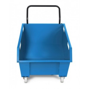 Benna ribaltabile portarottami con ruote, capacità 300 Lt