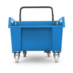 Benna ribaltabile portarottami con ruote, capacità 300 Lt