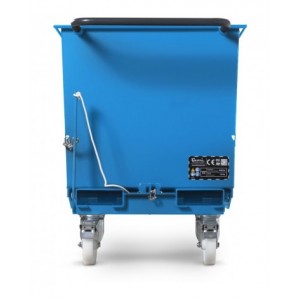 Benna ribaltabile portarottami con ruote, capacità 500 Lt