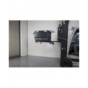 Benna ribaltabile portarottami con ruote, capacità 750 Lt