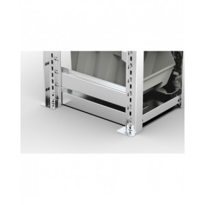 Kit di 2 piedini in acciaio per scaffale porta contenitori