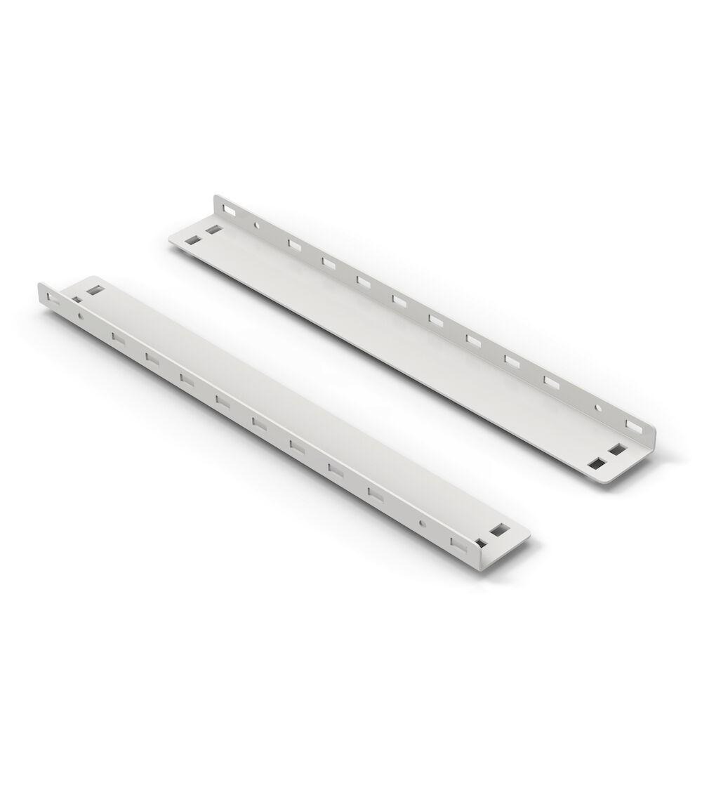 Coppia staffe per il fissaggio del pensile ai montanti biasolati