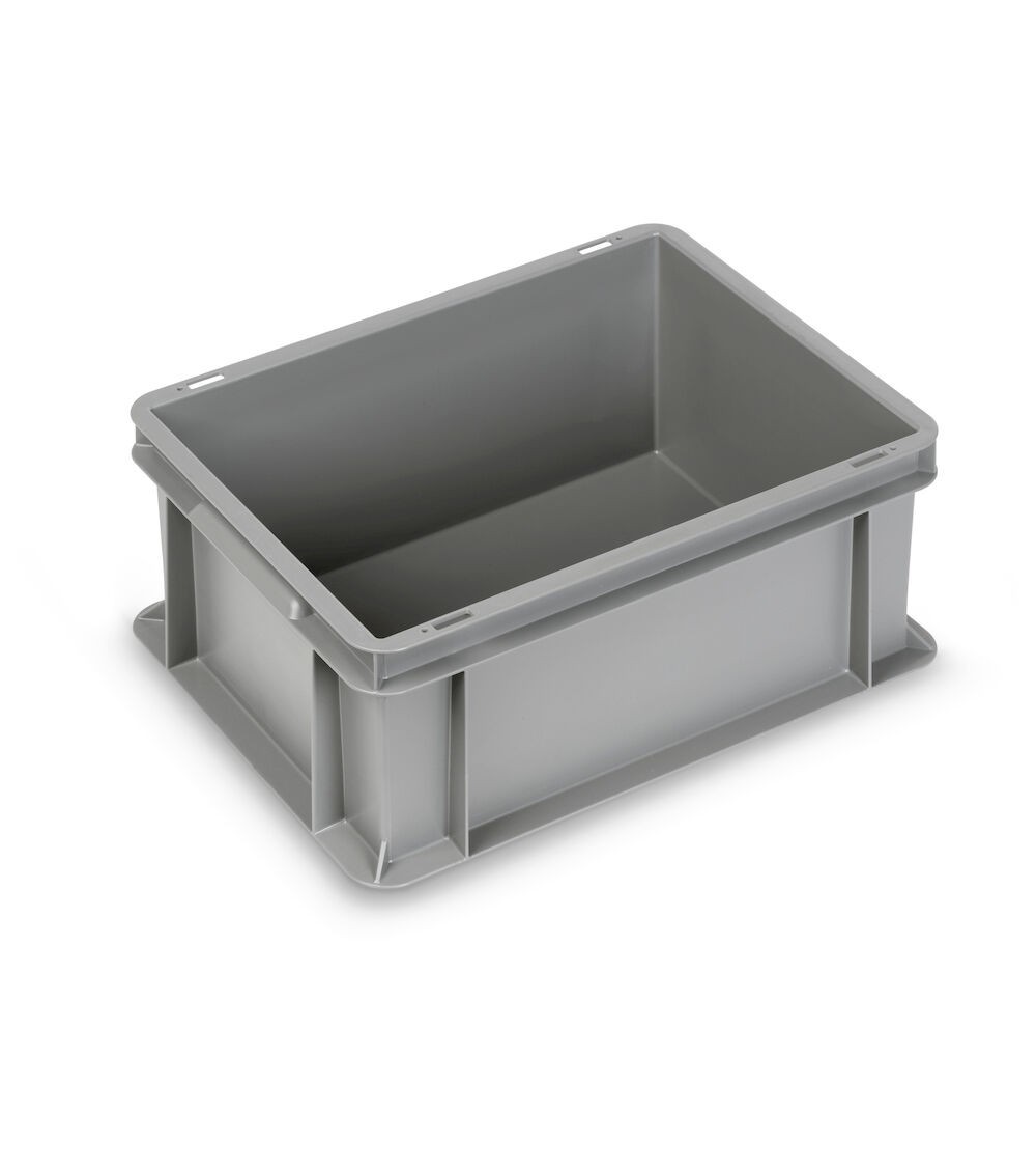 Contenitore Euro in polipropilene riciclato, L400 x P300 x H170mm, maniglie a conchiglia