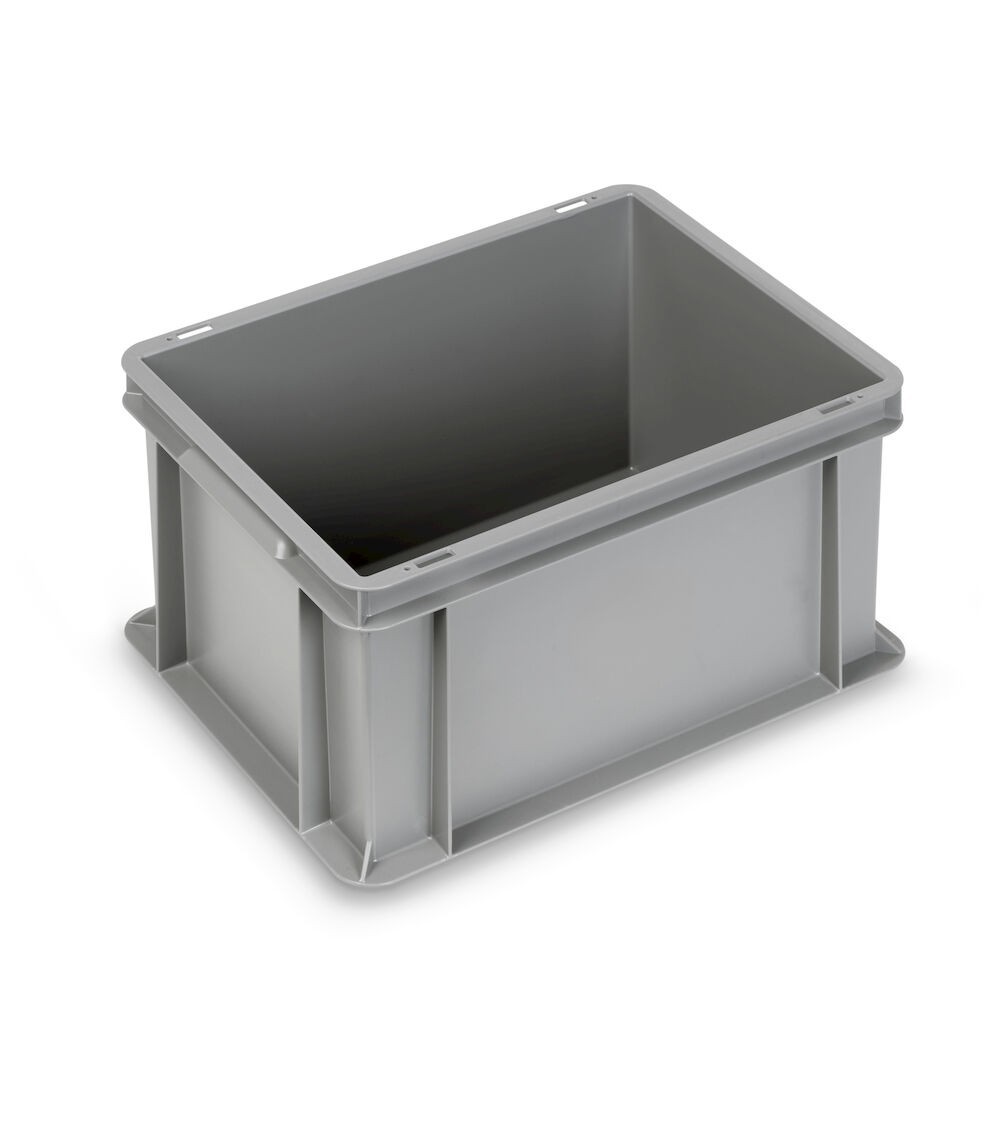 Contenitore Euro in polipropilene riciclato, L400 x P300 x H220mm, maniglie a conchiglia