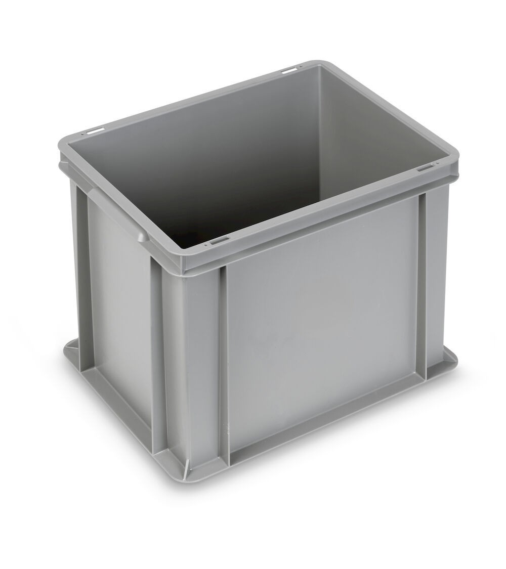 Contenitore Euro in polipropilene riciclato, L400 x P300 x H320mm, maniglie a conchiglia