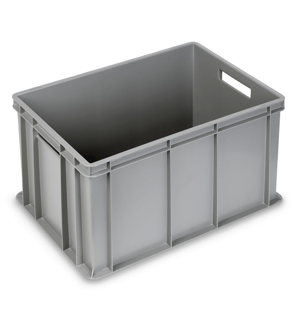 Contenitore Euro in polipropilene riciclato, L600 x P400 x H320mm, maniglie Aperte