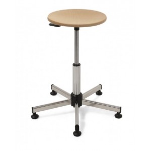 Sgabello da lavoro in legno regolabile in altezza