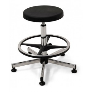 Sgabello ergonomico in poliuretano  con  poggiapiedi