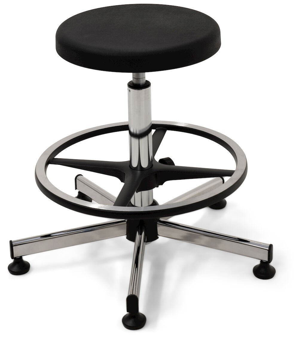 Sgabello ergonomico in poliuretano  con  poggiapiedi