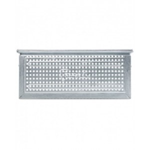 Cassetta metallica forata con maniglie, mis. 272-4, ⌀ foro 7 mm,  L480 x P315 x H200 mm