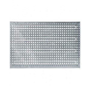 Cassetta metallica forata con maniglie, mis. 272-4, ⌀ foro 7 mm,  L480 x P315 x H200 mm