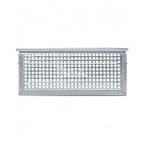 Cassetta metallica forata con maniglie, mis. 272-4, ⌀ foro 10 mm,  L480 x P315 x H200 mm