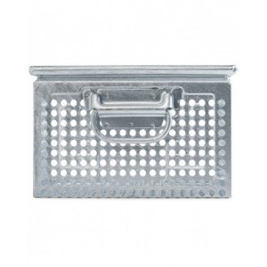 Cassetta metallica forata con maniglie, mis. 272-4, ⌀ foro 10 mm,  L480 x P315 x H200 mm