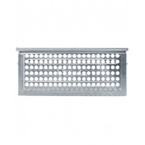 Cassetta metallica forata con maniglie, mis. 272-4, ⌀ foro 15 mm,  L480 x P315 x H200 mm