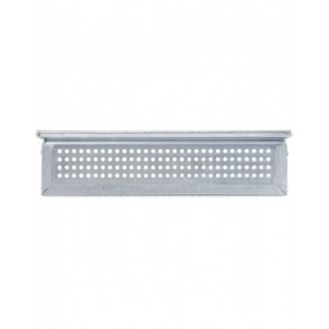 Cassetta metallica forata con maniglie, mis. 272-4A2, ⌀ foro 7 mm,  L480 x P315 x H105 mm