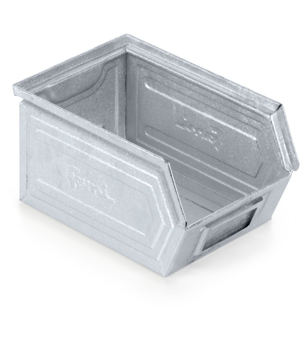 Contenitore a bocca di lupo zincato, mis.2, L150 x P235 x H125 mm